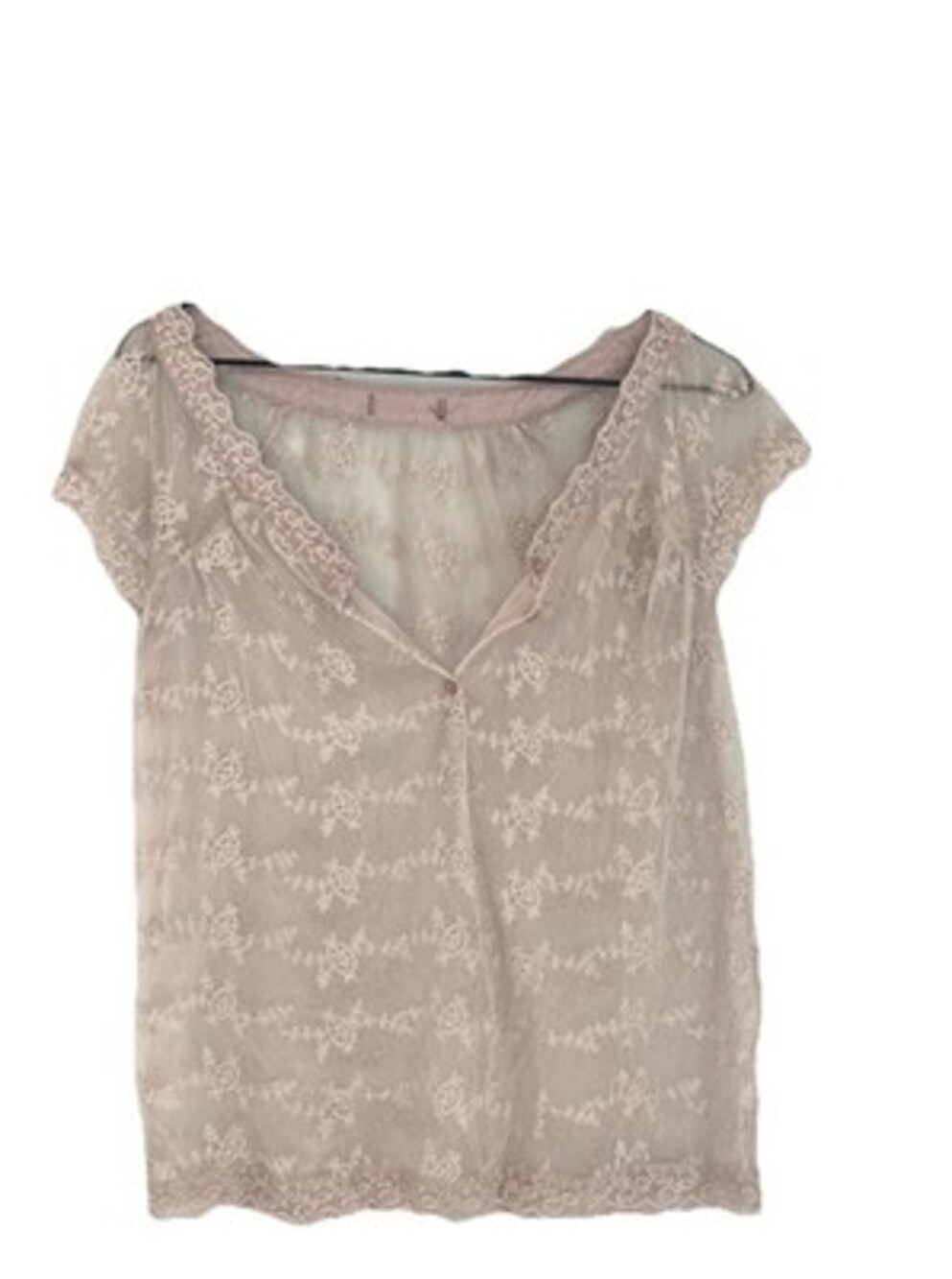 Vintage Lace Sheer Top. Whimsical Fairy Cole. Nude Sheer, Nice Lace Details. S/m